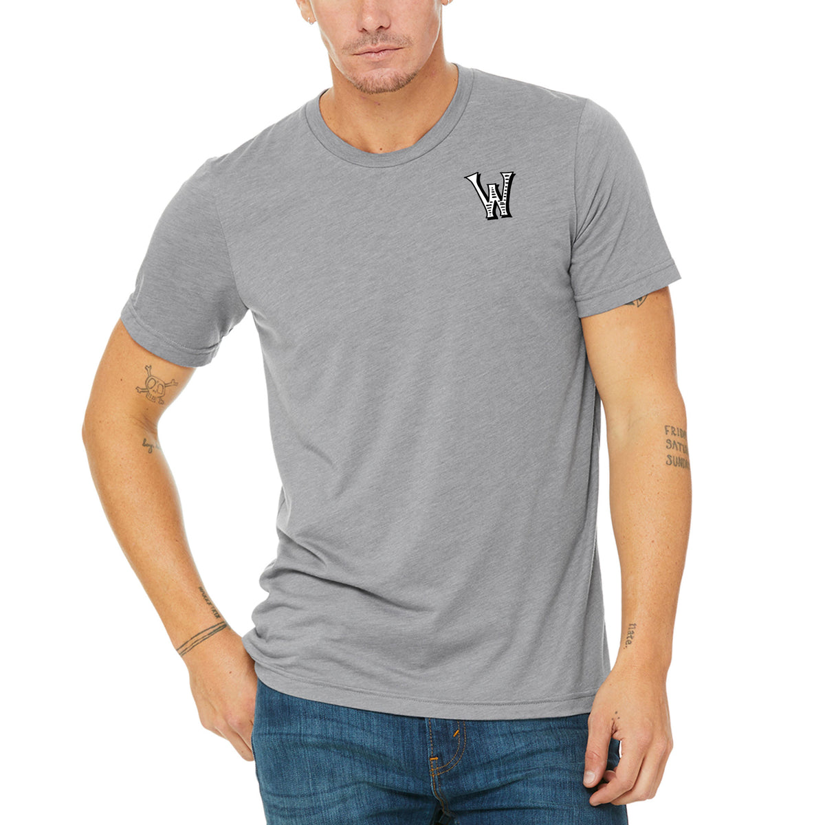 Woodson Whiskey Left Chest T-Shirt - Athletic Grey Triblend