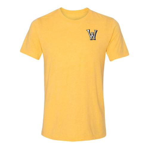 Woodson Whiskey Left Chest T-Shirt - Yellow Gold Triblend