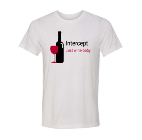 Intercept Wine T-Shirt - Solid White Triblend