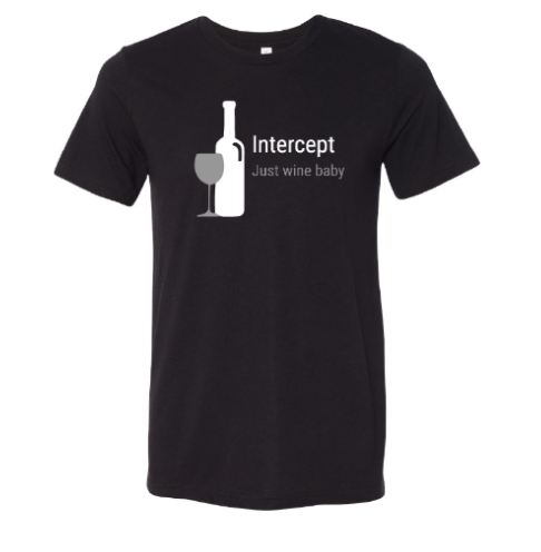Intercept Wine T-Shirt - Solid Black Triblend