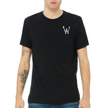 Load image into Gallery viewer, Woodson Whiskey Left Chest T-Shirt - Solid Black Triblend
