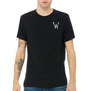 Woodson Whiskey Left Chest T-Shirt - Solid Black Triblend