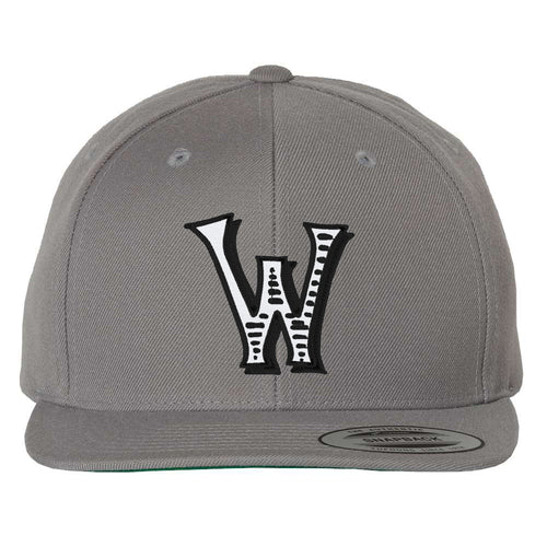 Woodson Whiskey W Flatbill Snapback - Silver