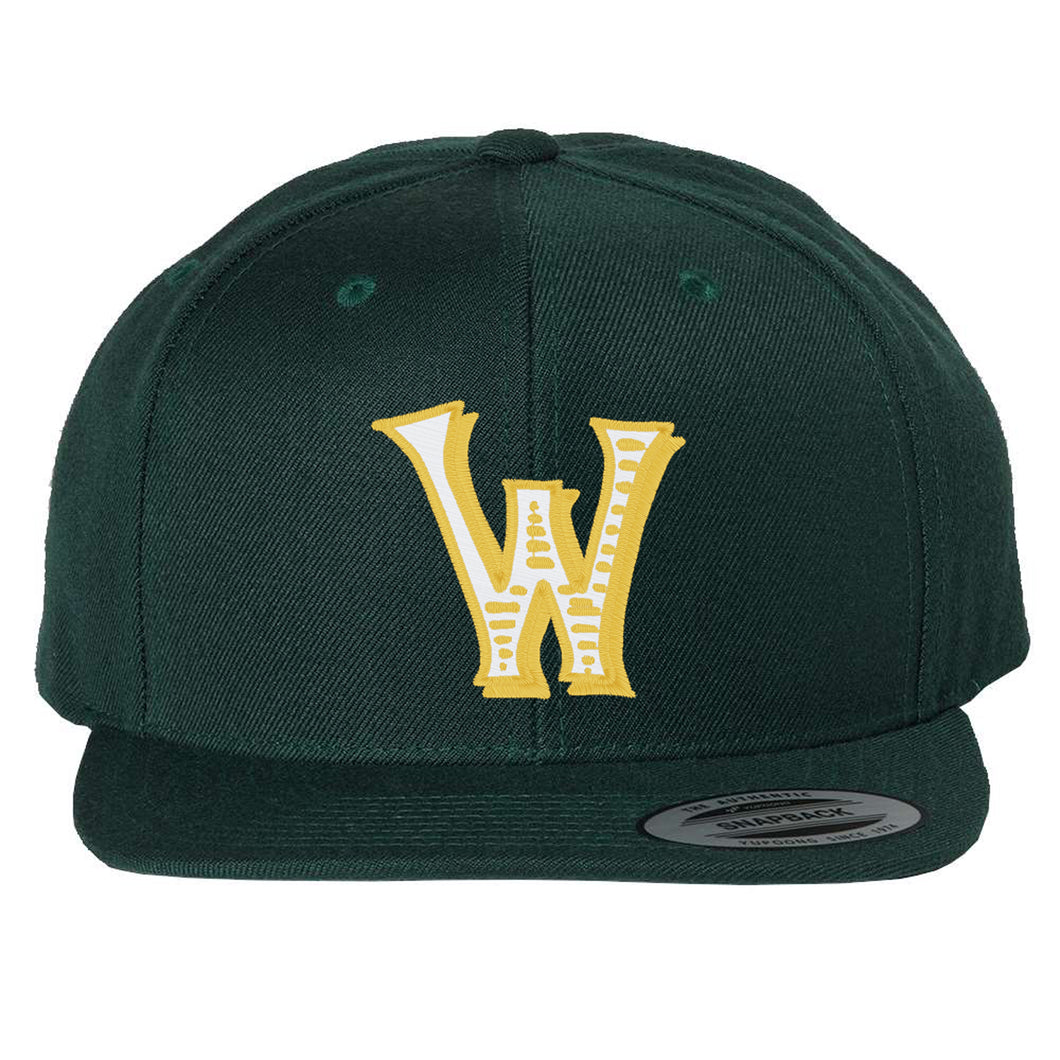 Woodson Whiskey W Flatbill Snapback - Spruce