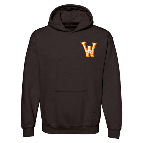 Woodson Whiskey W Left Chest Hoodie - Dark Chocolate