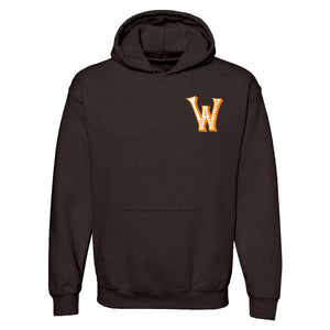 Woodson Whiskey W Left Chest Hoodie - Dark Chocolate