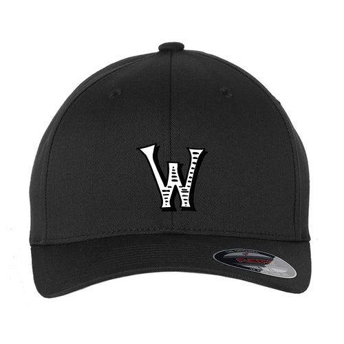 Woodson Whiskey W Flexfit Fitted Cap - Black