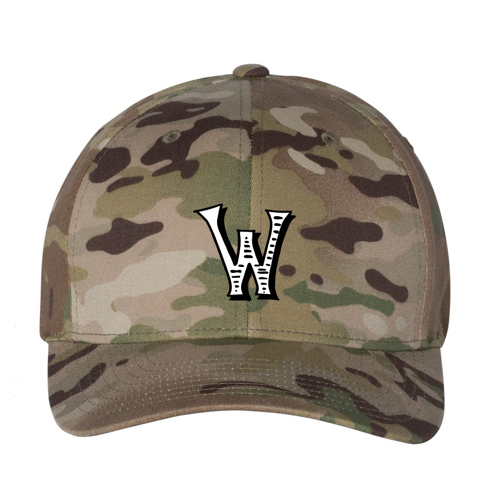 Woodson Whiskey W Flexfit Fitted Cap - Multicam Green
